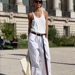 Classic Long White Tank Top